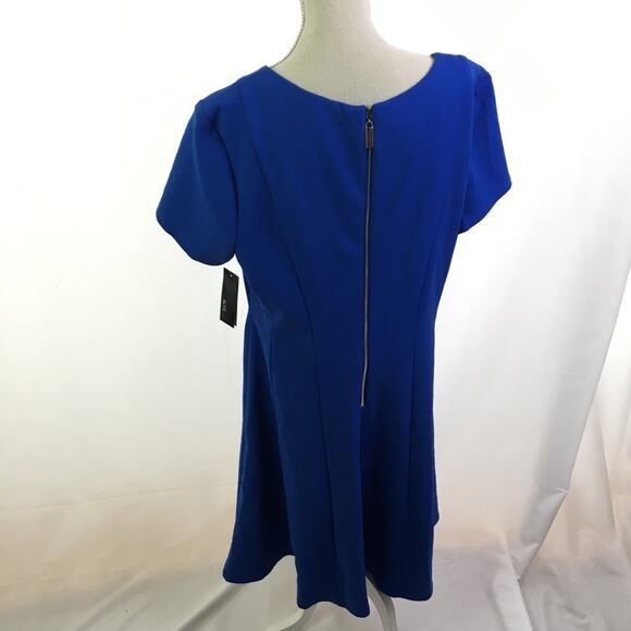 Alyx Fit and Flare Dress Cobalt Blue 8 - Picture 6 of 13